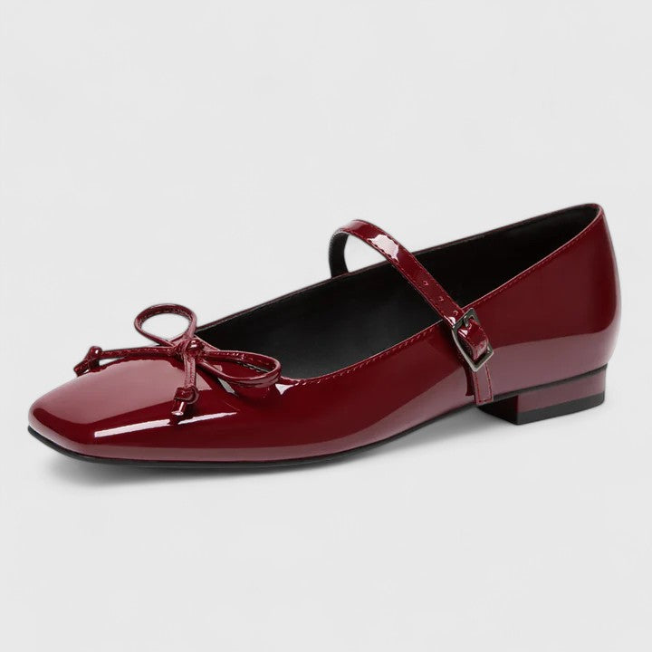 Rozalina | Orthopedic Square Toe Real Leather Ballet Flats Shoes