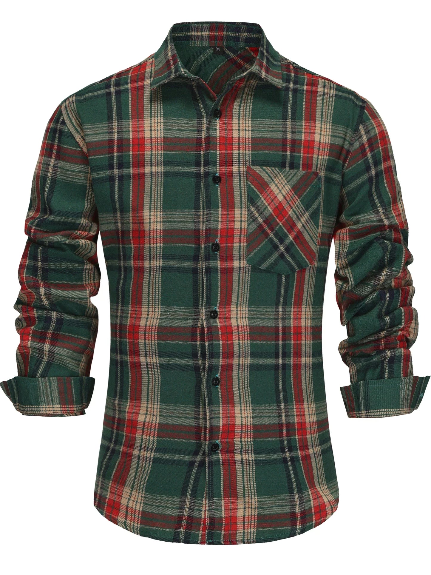 Evan | Men's Winter Plaid Button-Up Shirt
