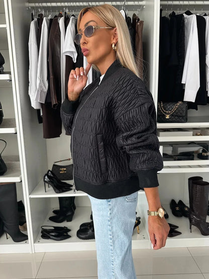 Hazel | Chaqueta acolchada con cremallera frontal para mujer