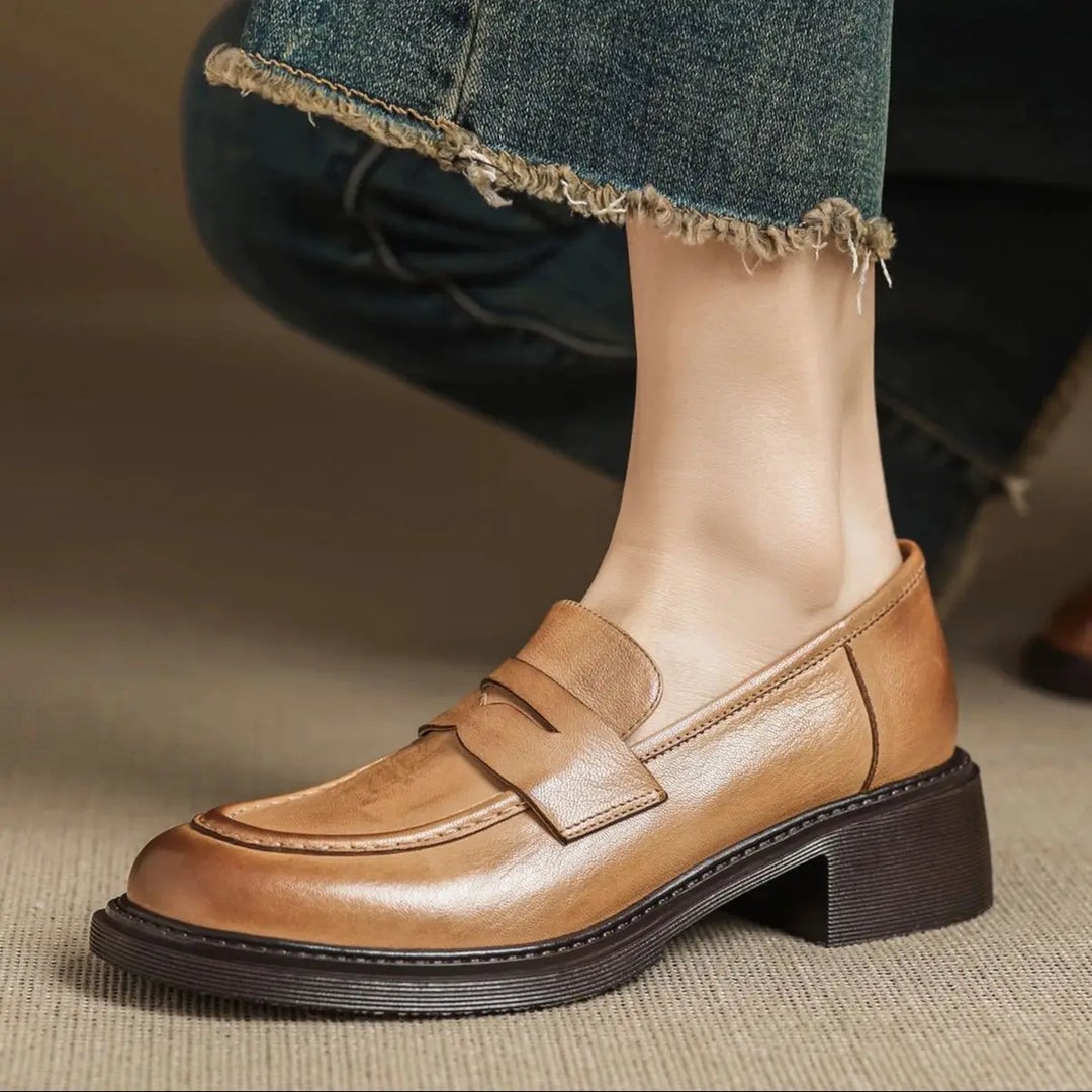 Classic Women’s Leather T-Strap Shoes