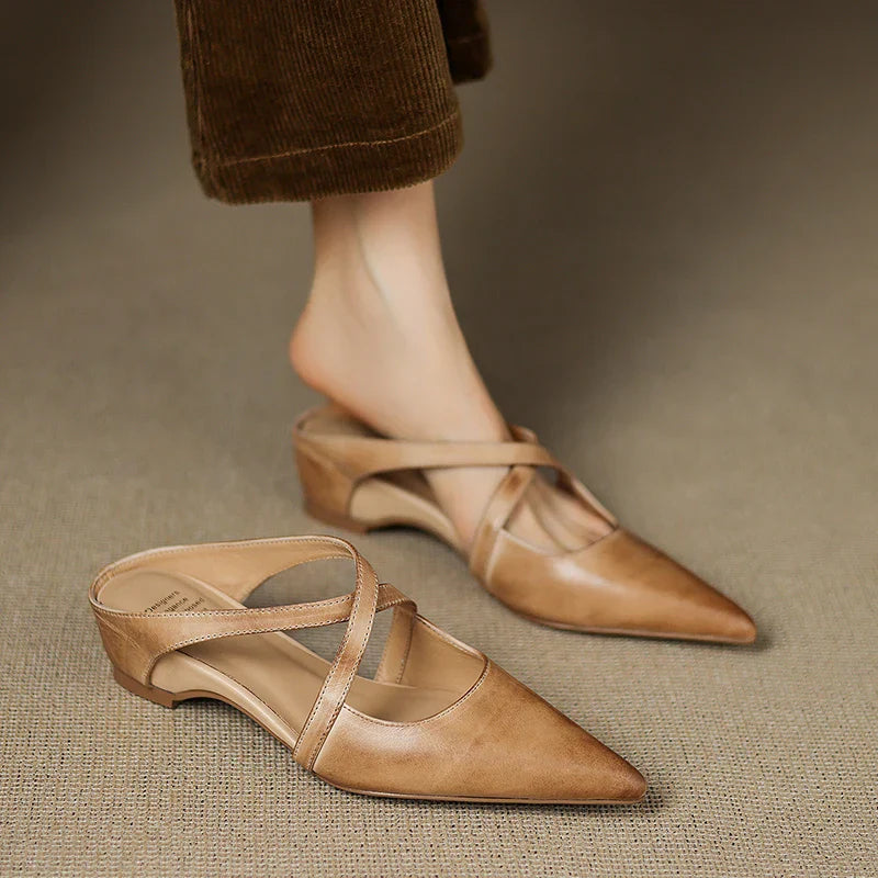 Mules Helene de Cuero Genuino