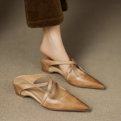 Mules Helene de Cuero Genuino