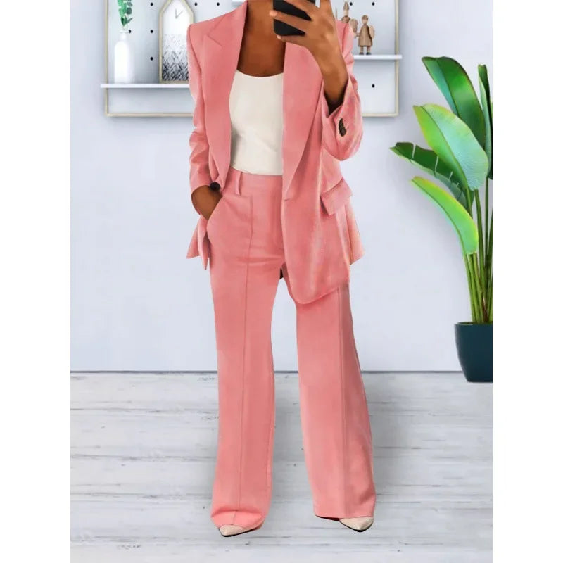 Kayla | Chic Formal Suit Set with Tailored Long Blazer for Women