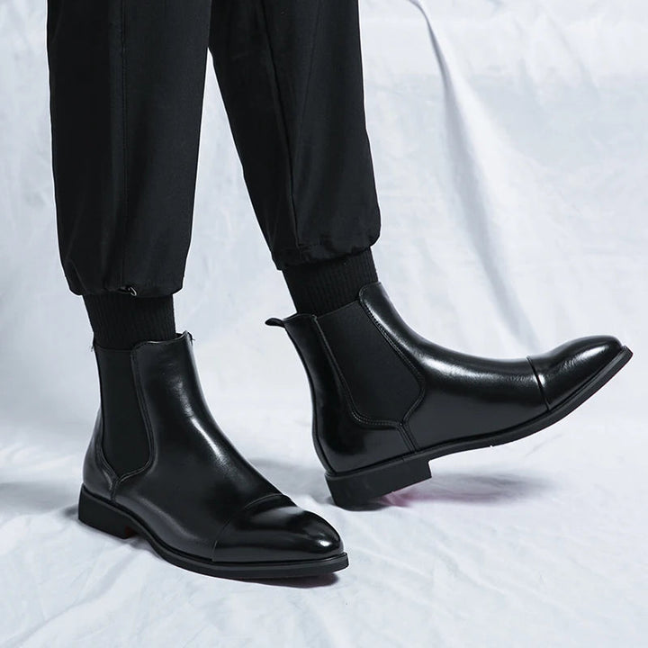 Men’s Suede Chelsea Boots with Elastic