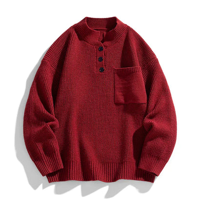Cody | Jersey de punto abotonado de invierno para hombre
