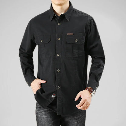 Gavin | Camisa de trabajo utilitaria con bolsillos para hombre