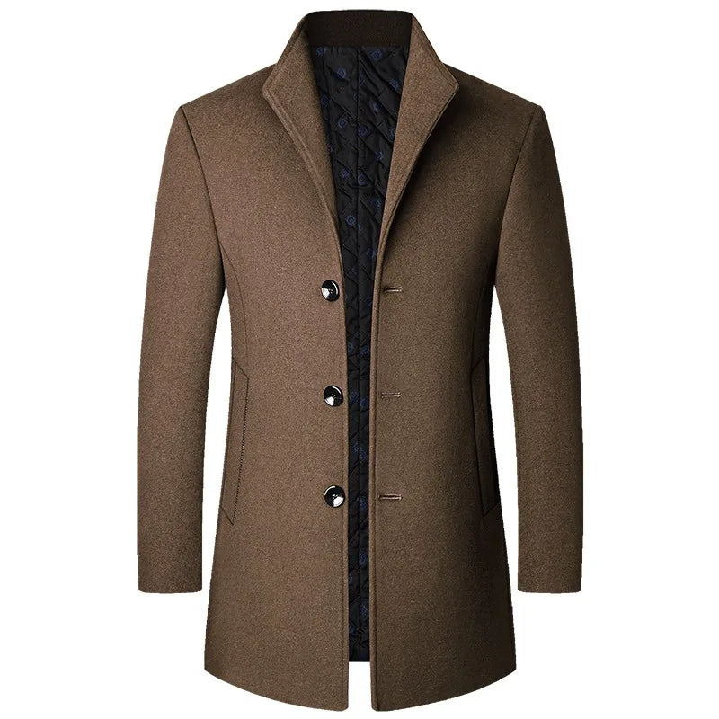 Mason | Abrigo largo sofisticado con botones para hombre