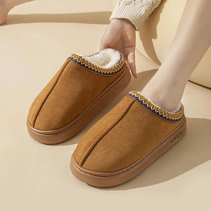 Women’s Plush Fur Slip-On Slippers