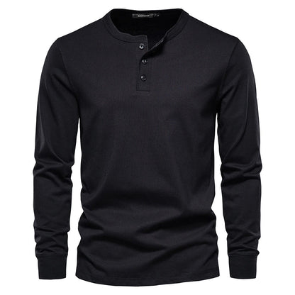 Christopher | Elegante camisa henley de manga larga para hombre