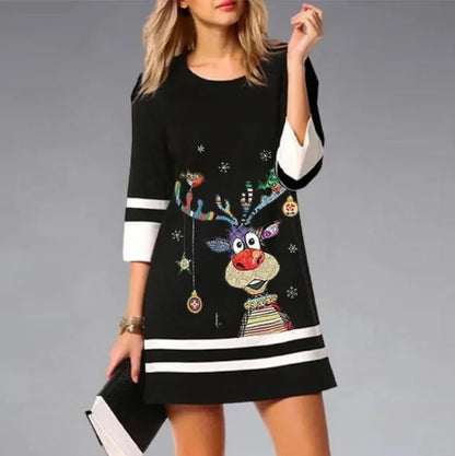 Austin | Vestido mini de manga larga de invierno para mujer