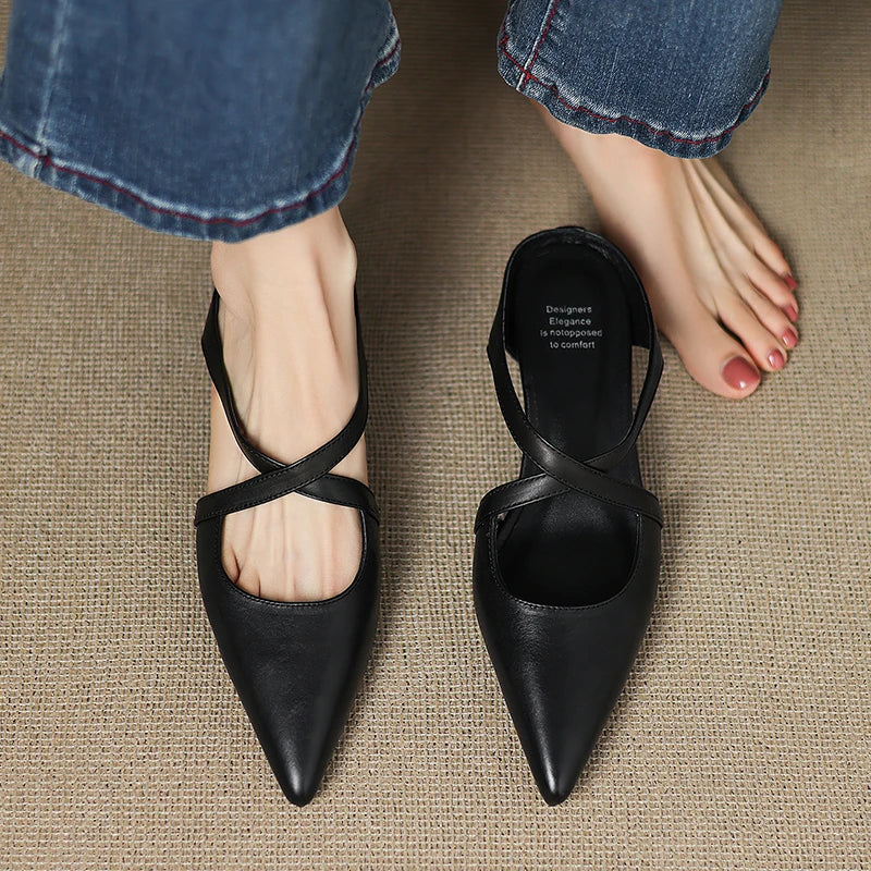 Mules Helene de Cuero Genuino