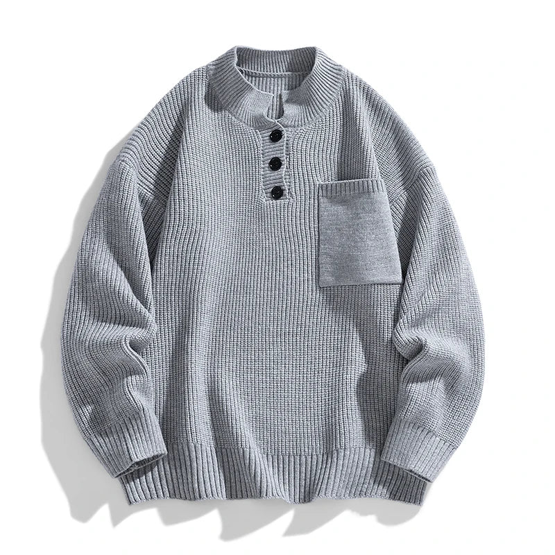 Cody | Men’s Winter Buttoned Knit Pullover