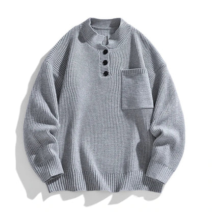 Cody | Jersey de punto abotonado de invierno para hombre