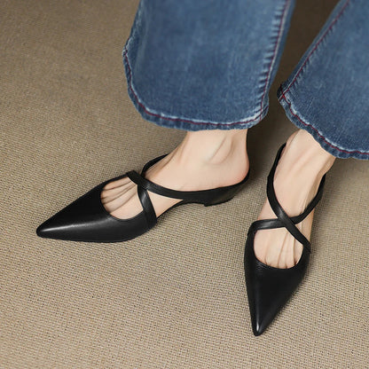 Mules Helene de Cuero Genuino
