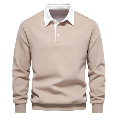 Suéter elegante con cuello de polo