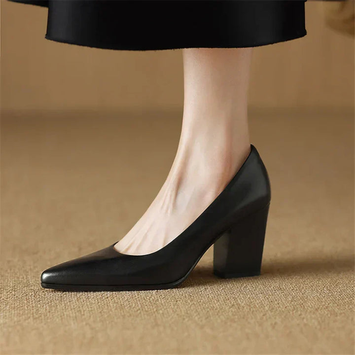 Elegant Eclipse Real Leather Pumps