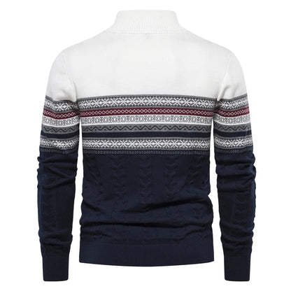 Henry™ - Elegante suéter Fair Isle con media cremallera
