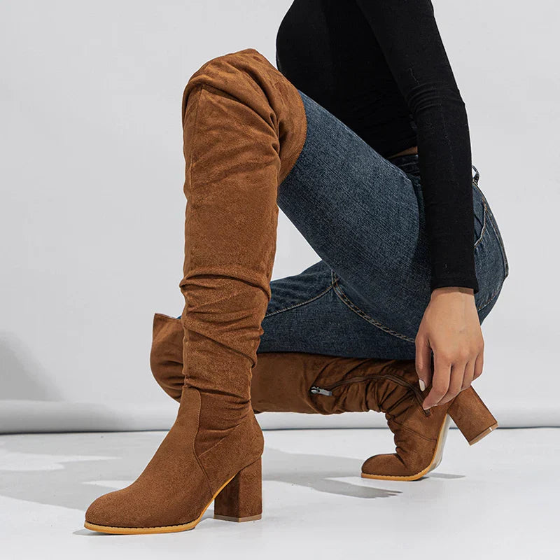 Stylish Over-the-Knee Women's Heeled Boots
