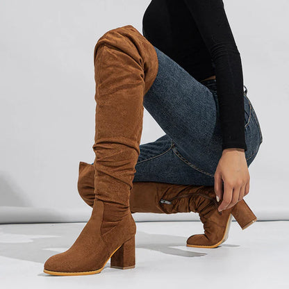 Stylish Over-the-Knee Women's Heeled Boots