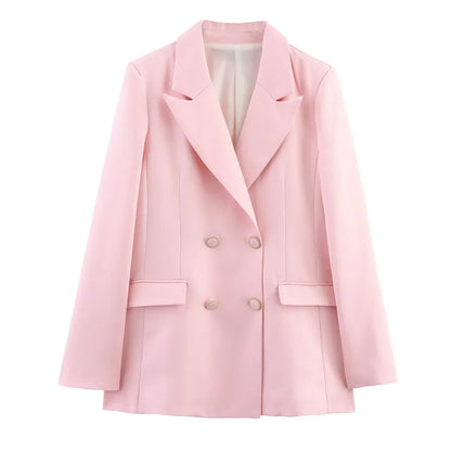Kimberly | Conjunto de traje formal elegante con blazer largo a medida para mujer