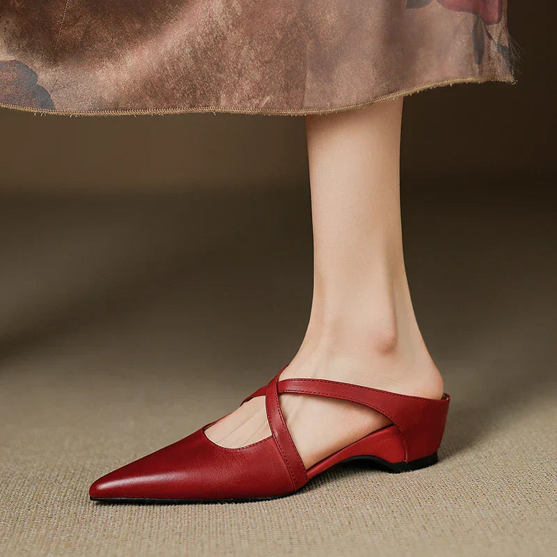 Mules Helene de Cuero Genuino