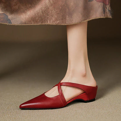 Mules Helene de Cuero Genuino