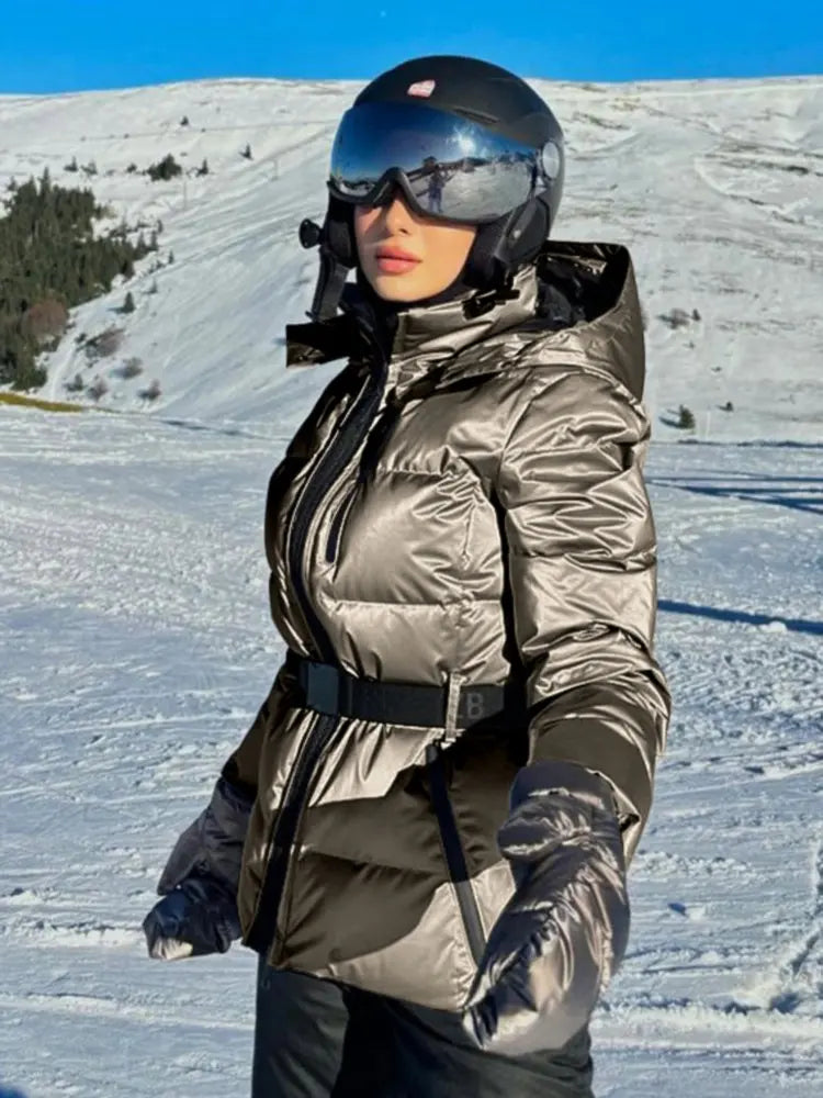 Women’s Winter Belted Fit Puffer Jacket