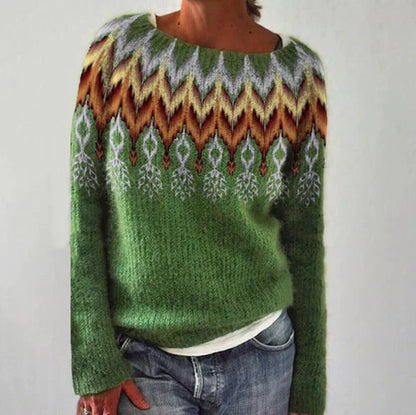 Christopher | Suéter de punto con estampado de invierno para mujer