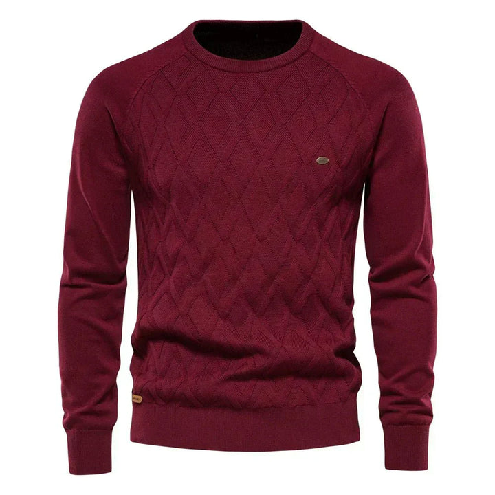 Men's Sweater with Diamond Pattern