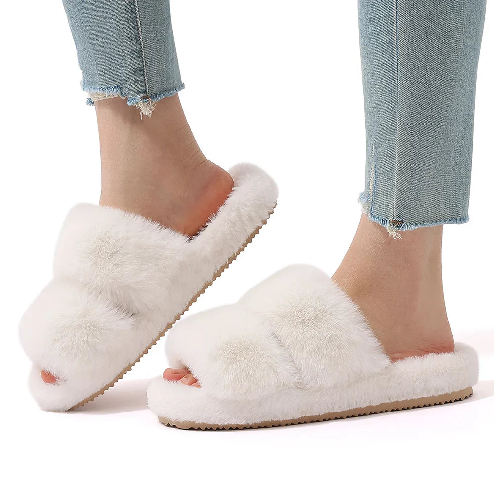 Daisy | Pantuflas de piel sintética para mujer