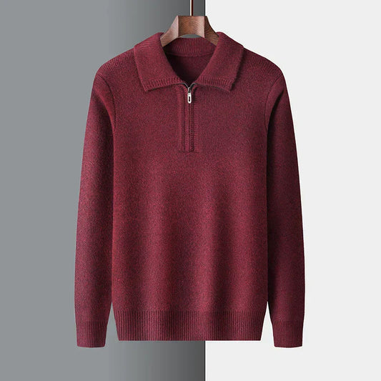 William | Men’s Winter Half-Zip Knit Sweater