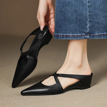 Mules Helene de Cuero Genuino