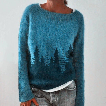 Christopher | Suéter de punto con estampado de invierno para mujer