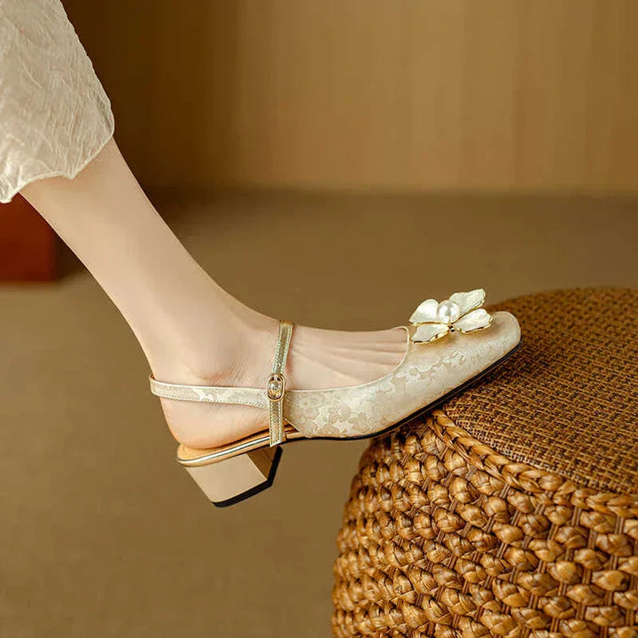 Slingback Real Leather Pumps