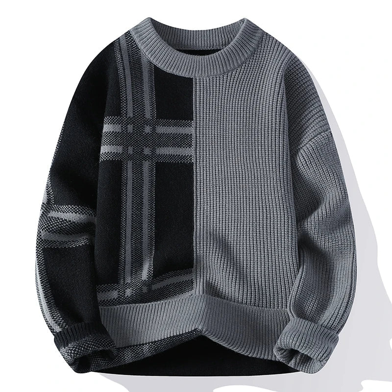 Men’s Winter Colorblock Crew Sweater