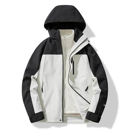 Adam | Chaqueta de esquí con capucha y cremallera de invierno para hombre