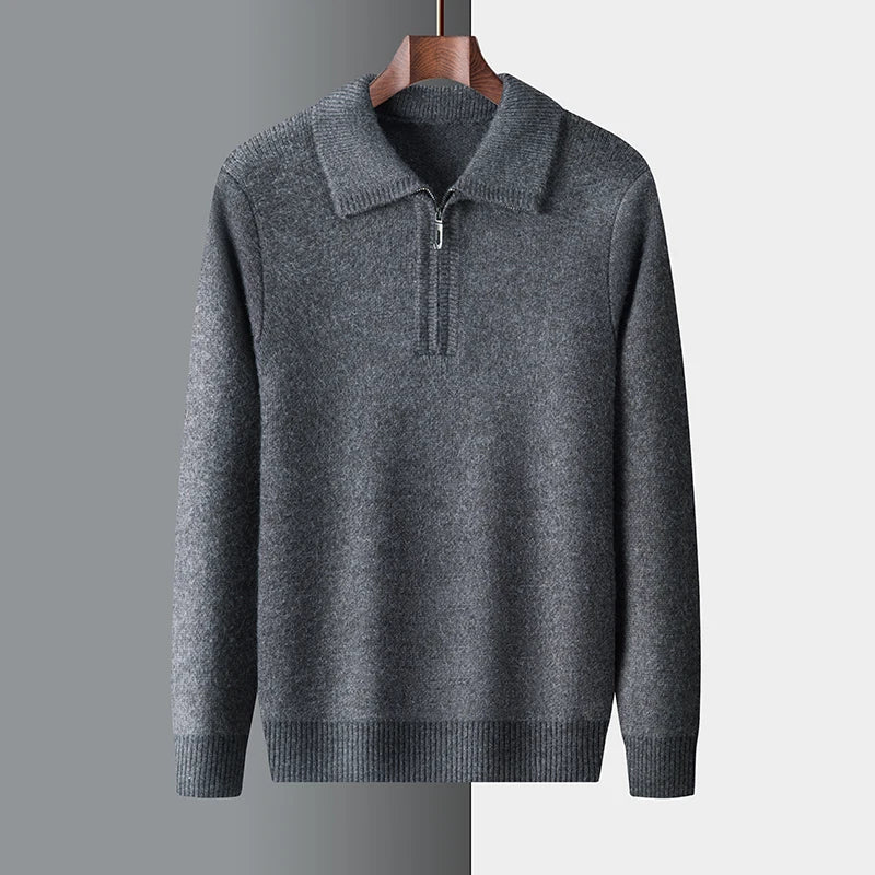 William | Men’s Winter Half-Zip Knit Sweater
