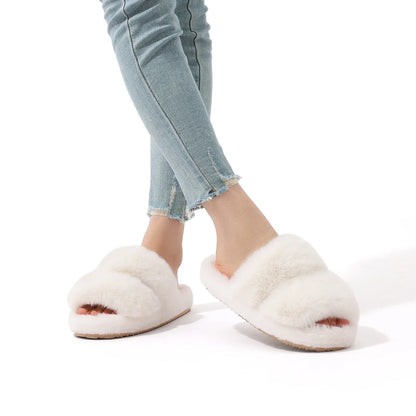 Daisy | Pantuflas de piel sintética para mujer