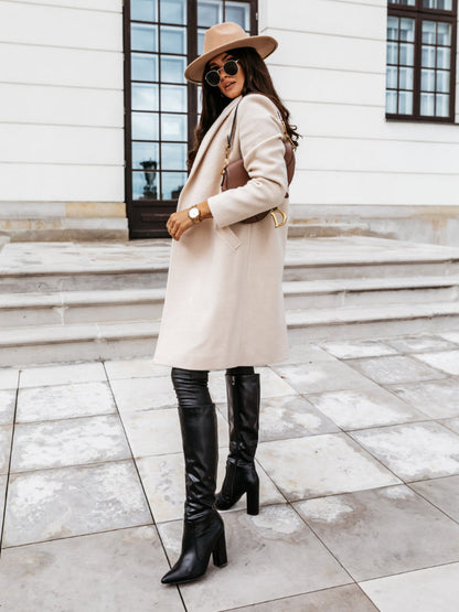 Alexis | Abrigo largo cruzado de moda para mujer