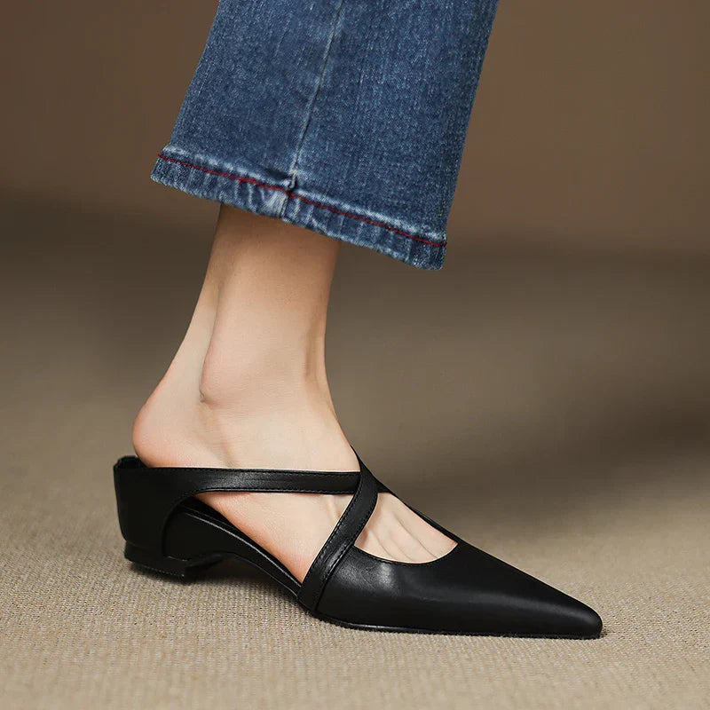 Mules Helene de Cuero Genuino