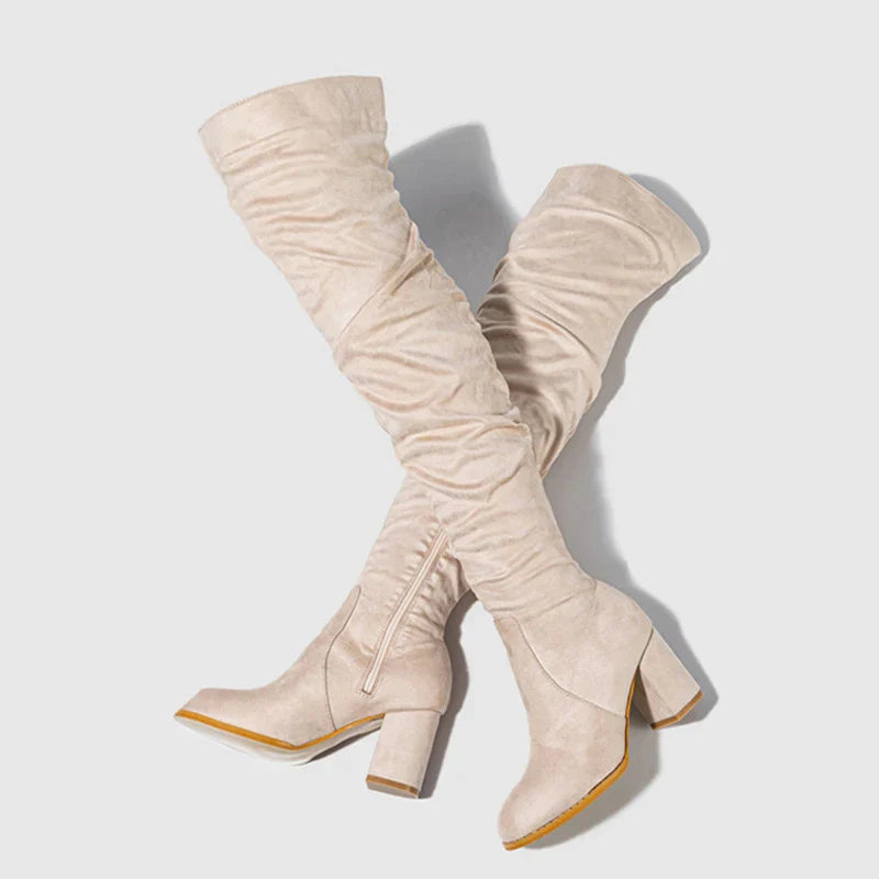Stylish Over-the-Knee Women's Heeled Boots