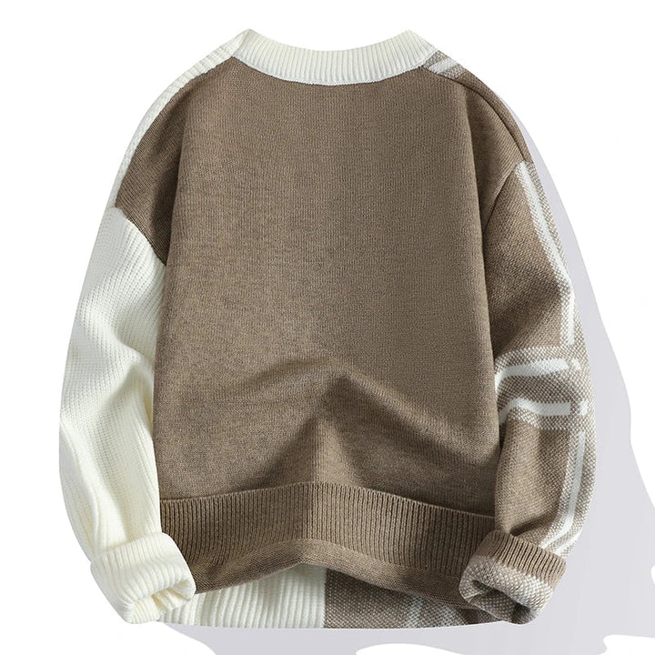 Men’s Winter Colorblock Crew Sweater
