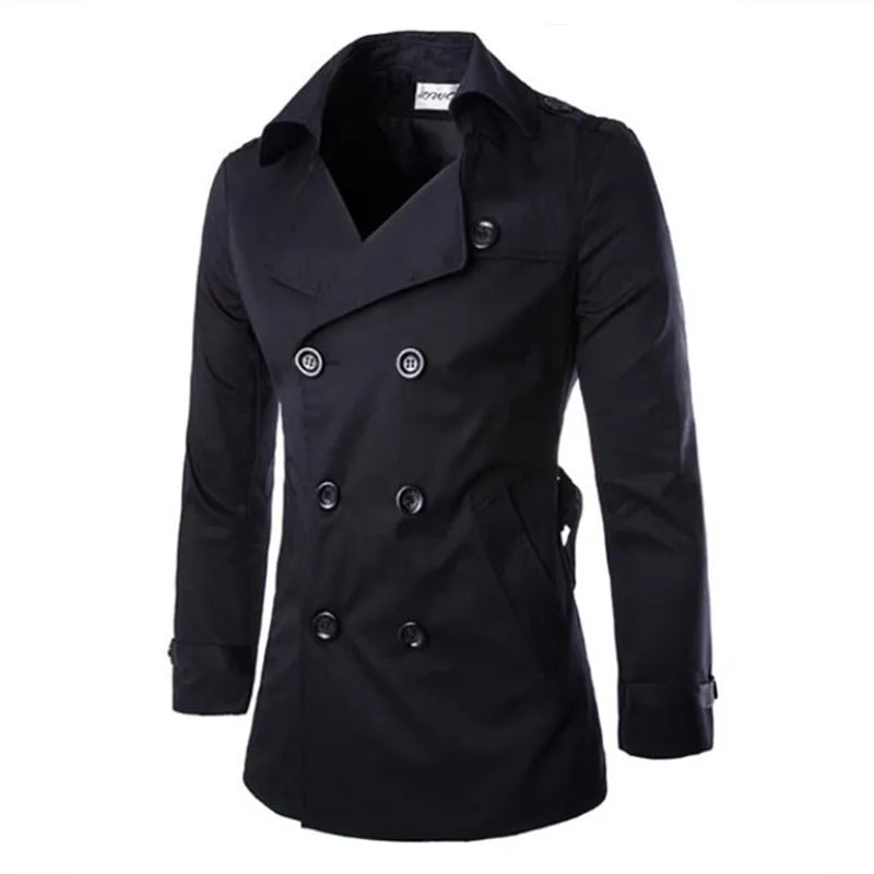 Men’s Slim Fit Mid-Length Trench Coat