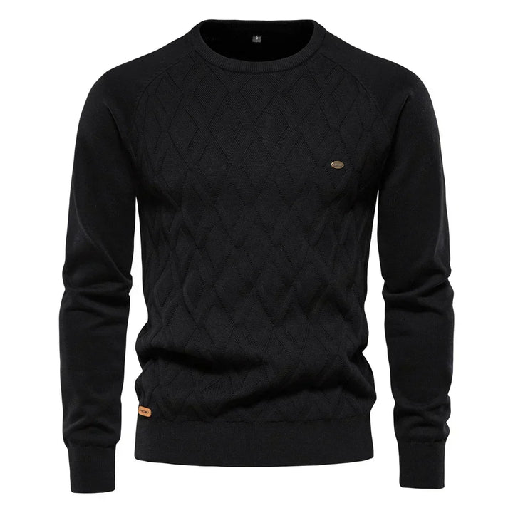 Men's Sweater with Diamond Pattern