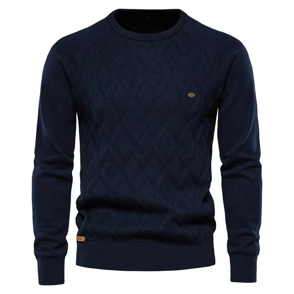 Theodor | Suéter de hombre con estampado de rombos 