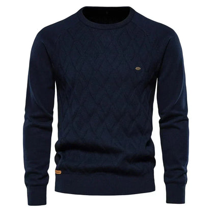 Theodor | Suéter de hombre con estampado de rombos 