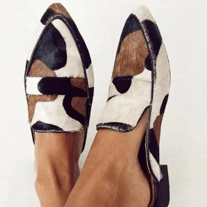 Marie - Orthopedic Real Leather Loafers (cow pattern)