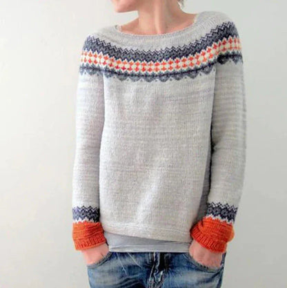 Christopher | Suéter de punto con estampado de invierno para mujer