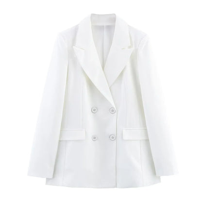 Kimberly | Conjunto de traje formal elegante con blazer largo a medida para mujer