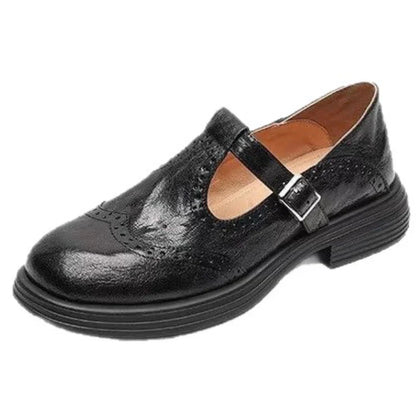 Classic Women’s Leather T-Strap Shoes